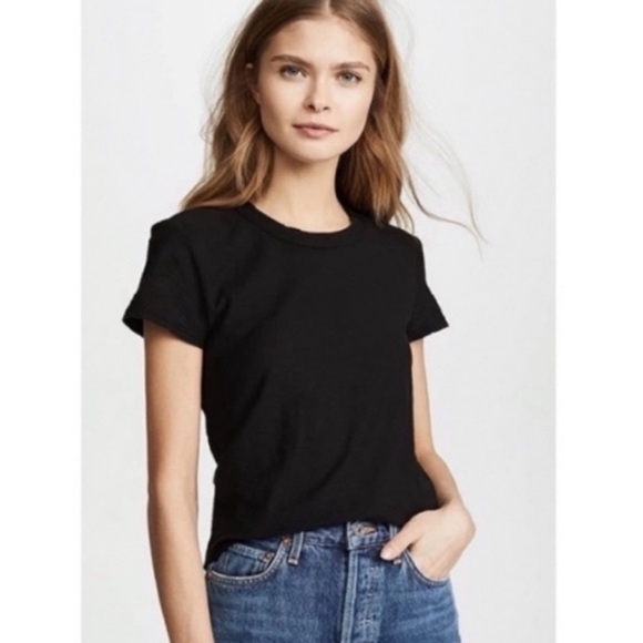 ATM Schoolboy Tee Shirt in Black. - Picture 2 of 7